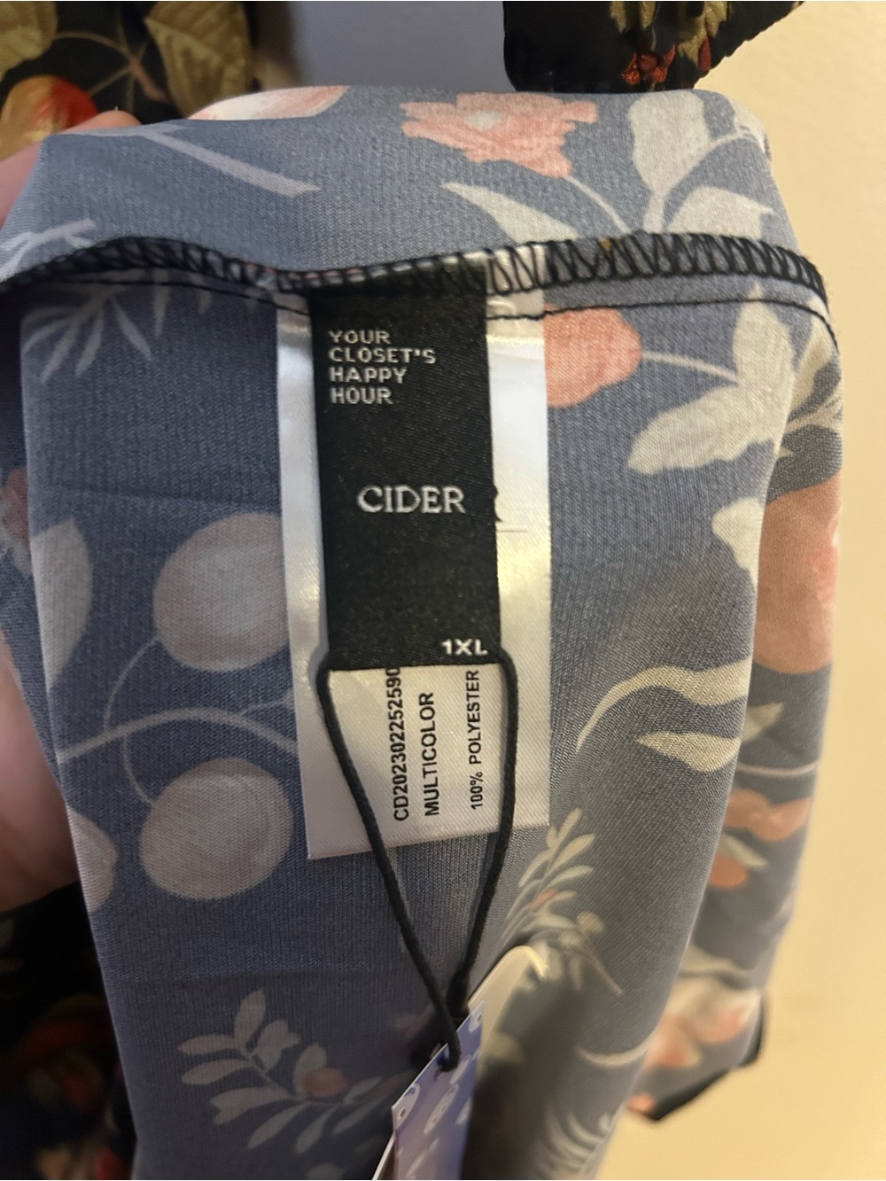 Cider Fruit Square Neck Puff Sleeve Midi Dress Curve & Plus NEW Multicolor - Picture 12 of 13